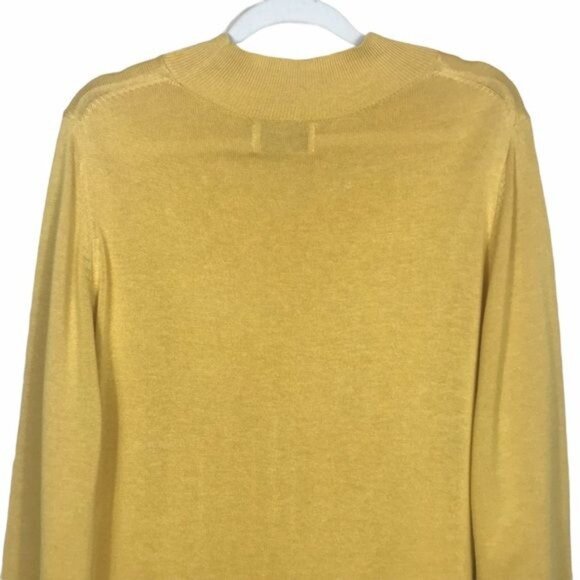 Old Navy Fine Knit Mock Neck Sweater Yellow Large - Picture 5 of 10
